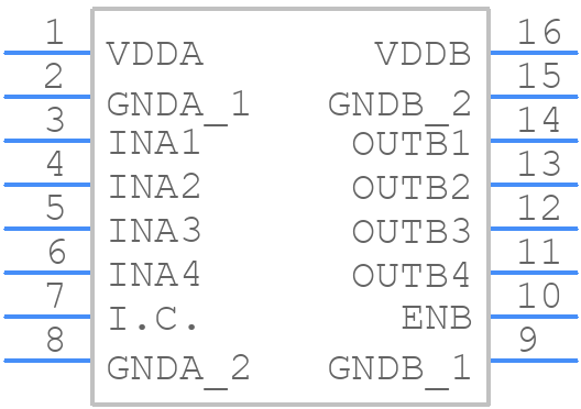 MAX14930FAWE+ - Analog Devices - PCB symbol
