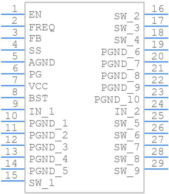 MPQ8632GVE-20-Z - Monolithic Power Systems (MPS) - PCB symbol
