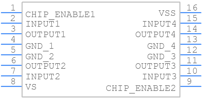 L293B - STMicroelectronics - PCB symbol