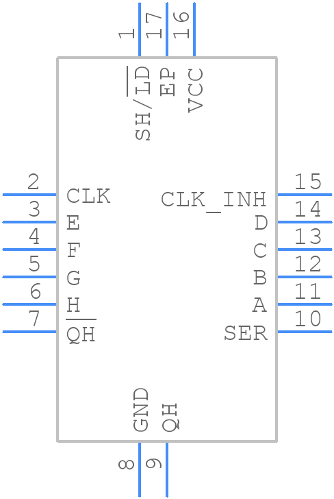 SN74LV165ABQBR - Texas Instruments - PCB symbol