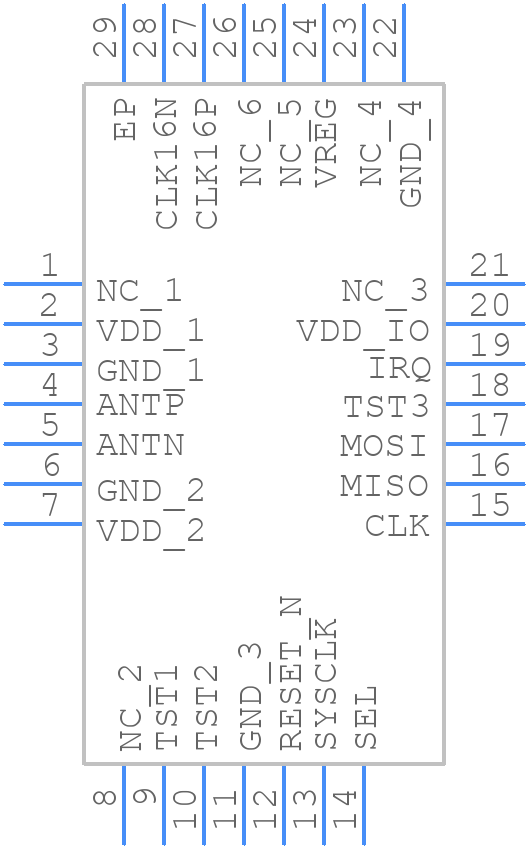 AX5051-1-TW30 - onsemi - PCB symbol