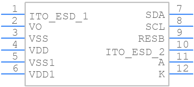 MCCOG42005A6W-BNMLWI-V2 - MIDAS DISPLAYS - PCB symbol