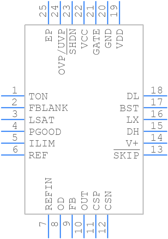 MAX1993ETG - Rochester Electronics - PCB symbol