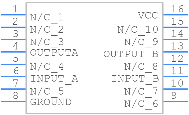 UC2709DW - Texas Instruments - PCB symbol