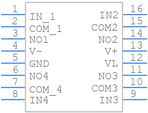 MAX352CPE+ - Analog Devices - PCB symbol
