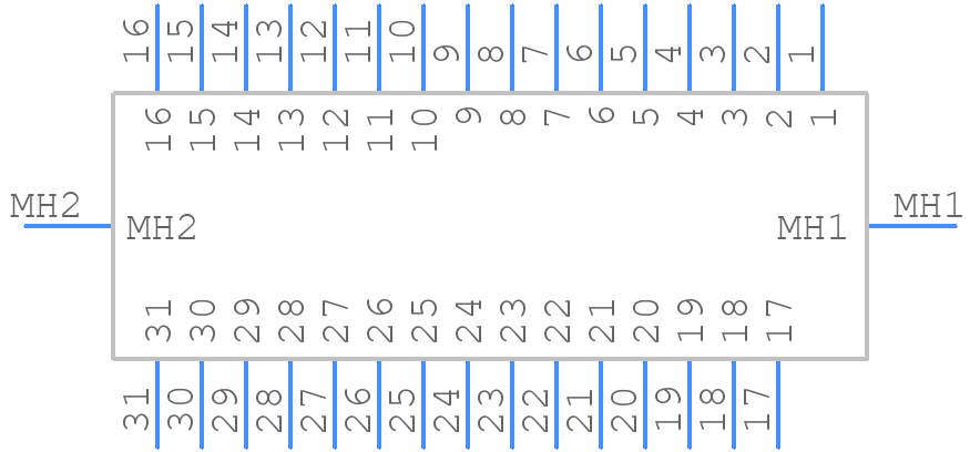 A99701-031 - Omnetics - PCB symbol