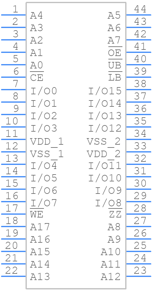 MB85R4M2TFN-G-JAE2 - Ramxeed - PCB symbol