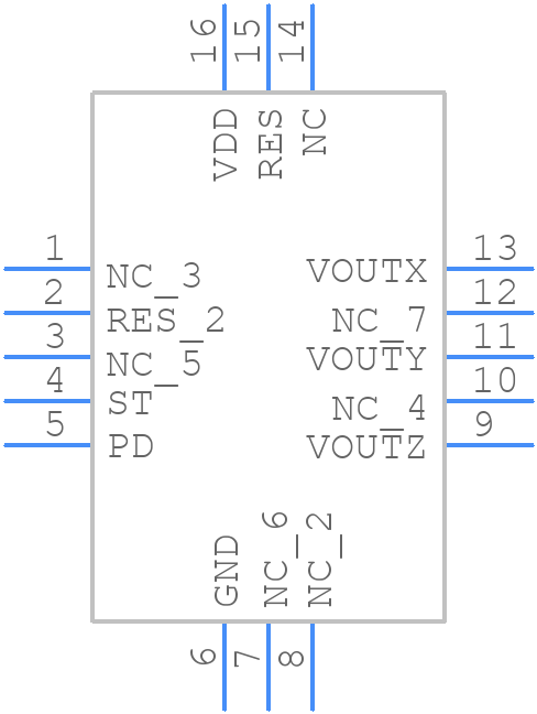 LIS332AX - STMicroelectronics - PCB symbol