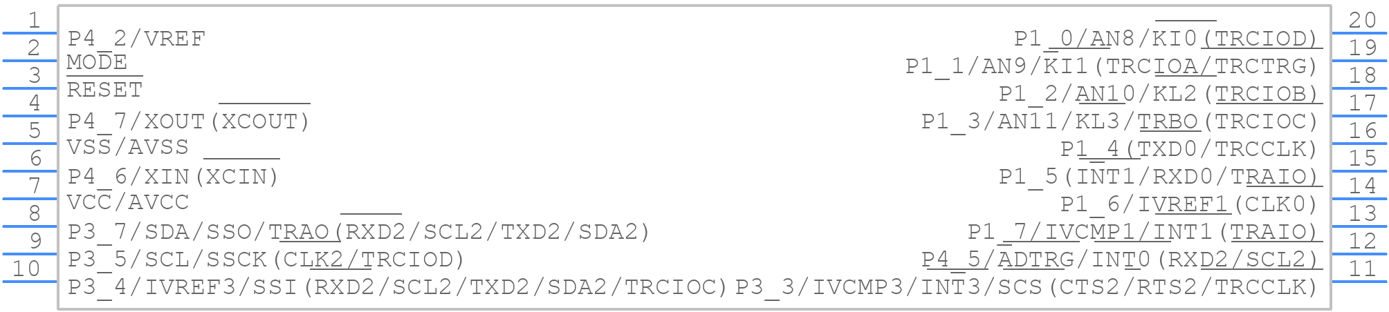 R5F21322CDSP#54 - Renesas Electronics - PCB symbol