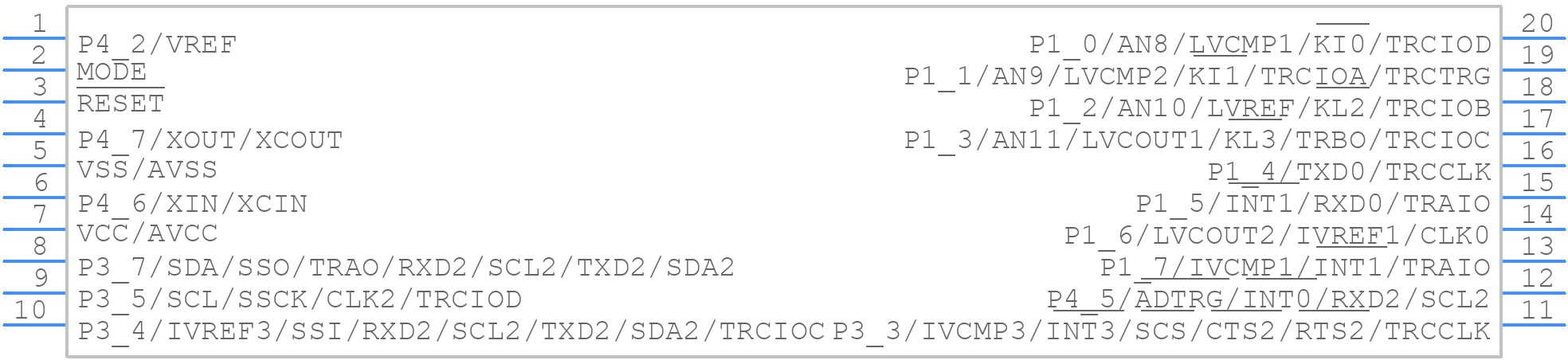 R5F21324MNSP#54 - Renesas Electronics - PCB symbol