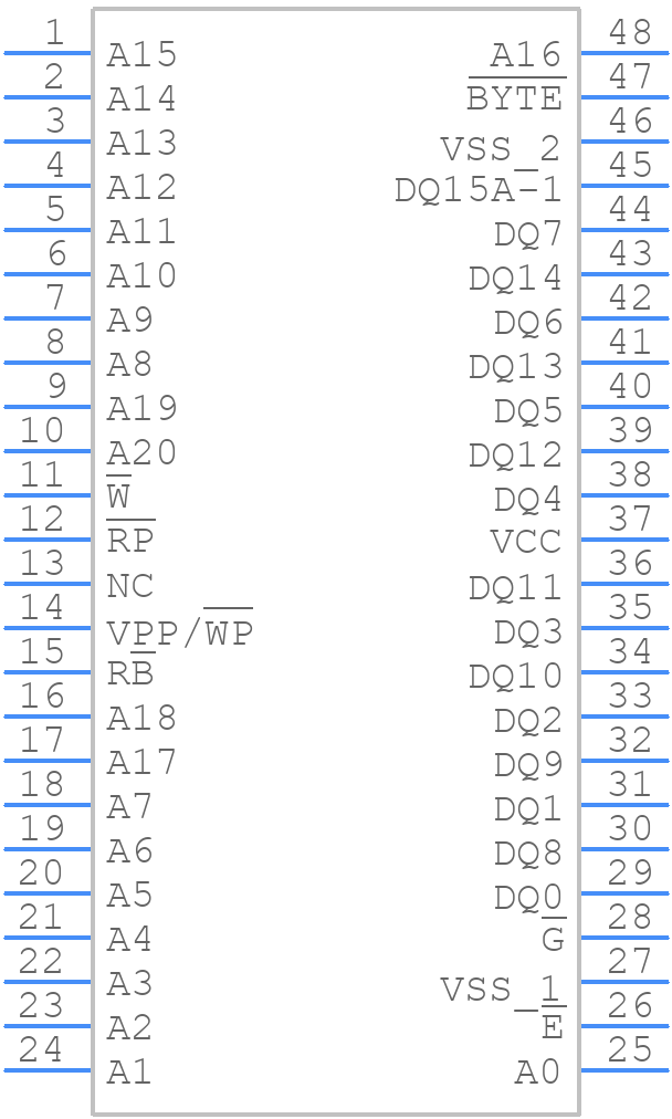 M29W320DB90N6 - STMicroelectronics - PCB symbol