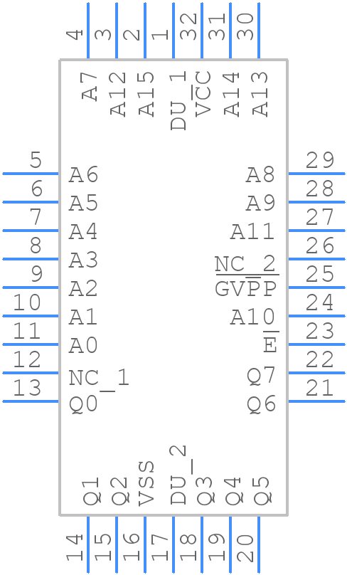 M27C512-10C6 - STMicroelectronics - PCB symbol