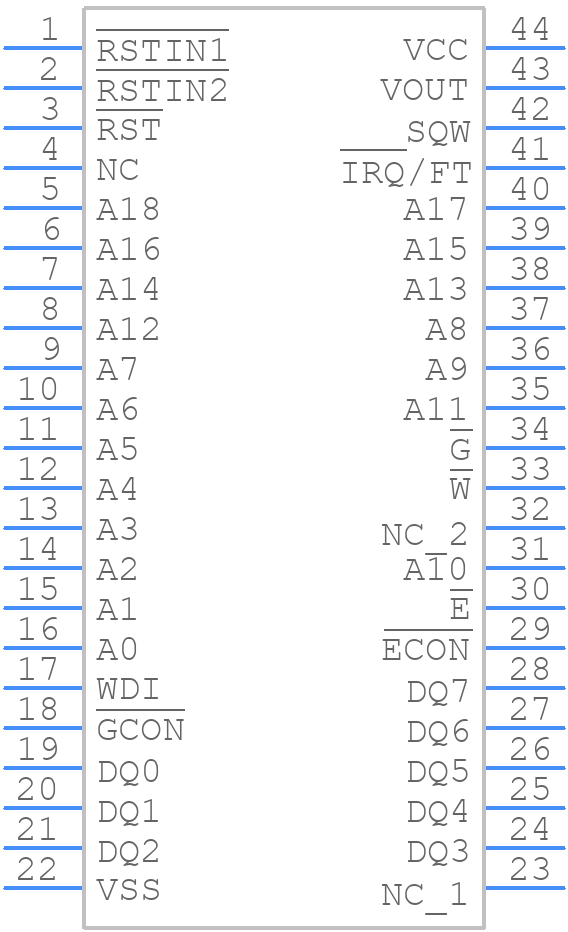 M48T201Y-70MH1E - STMicroelectronics - PCB symbol
