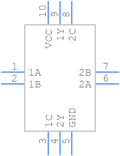 74AUP2G97GUX - Nexperia - PCB symbol