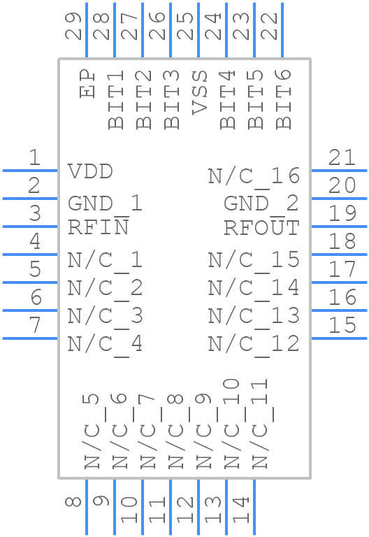 HMC649ALP6E - Analog Devices - PCB symbol
