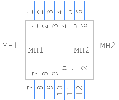 DTF13-12PA-G003 - TE Connectivity - PCB symbol