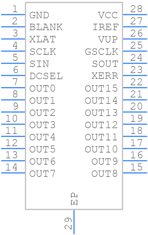 TLC5944PWP - Texas Instruments - PCB symbol