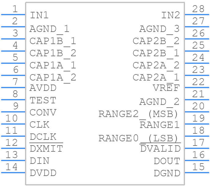 DDC112U/1K - Texas Instruments - PCB symbol