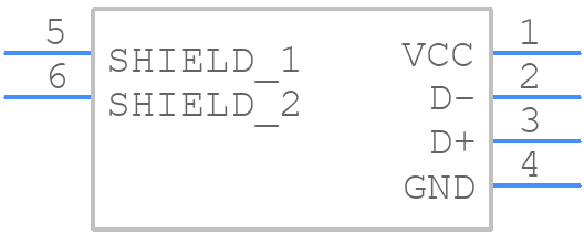 MUSBRA51140 - Amphenol - PCB symbol