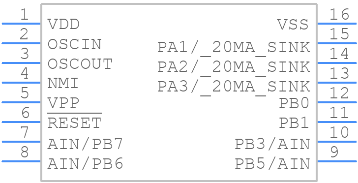 ST62T01CB6 - STMicroelectronics - PCB symbol