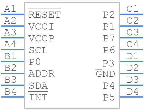 TCAL6408DTUR - Texas Instruments - PCB symbol