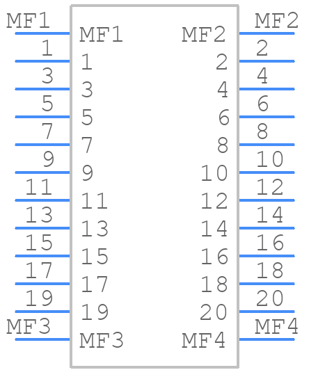 BM20B(0.6)-20DP-0.4V(51) - Hirose - PCB symbol