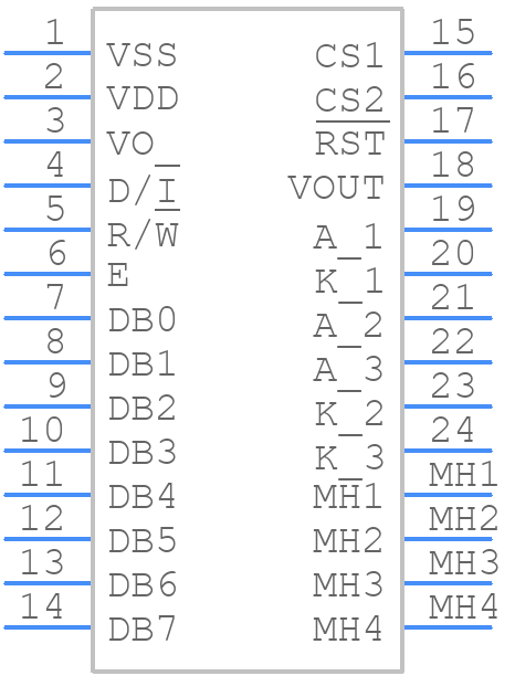 PG12864-A - POWERTIP - PCB symbol