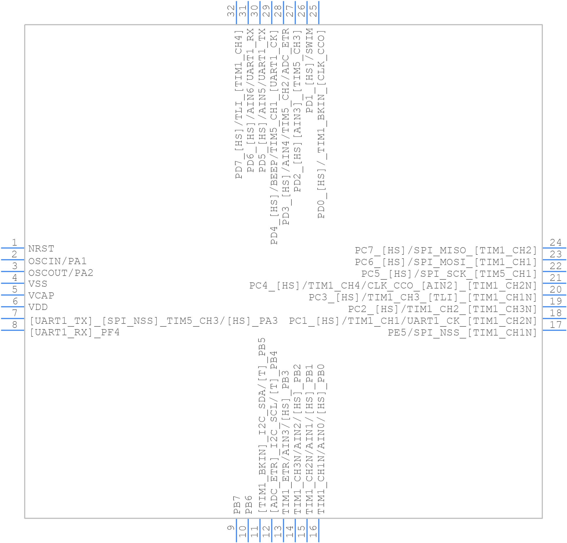 STM8S903K3T6C - STMicroelectronics - PCB symbol