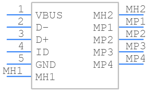 1051640001 - Molex - PCB symbol
