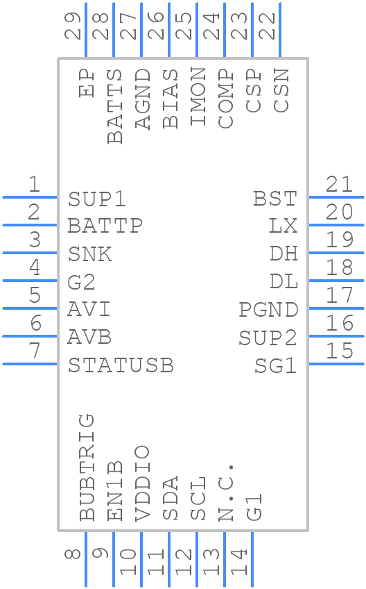 MAX20095ATIA/VY+T - Analog Devices - PCB symbol