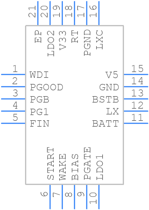MAX16926GTPB/V+T - Analog Devices - PCB symbol