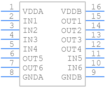 MAX22664CAWE/V+ - Analog Devices - PCB symbol