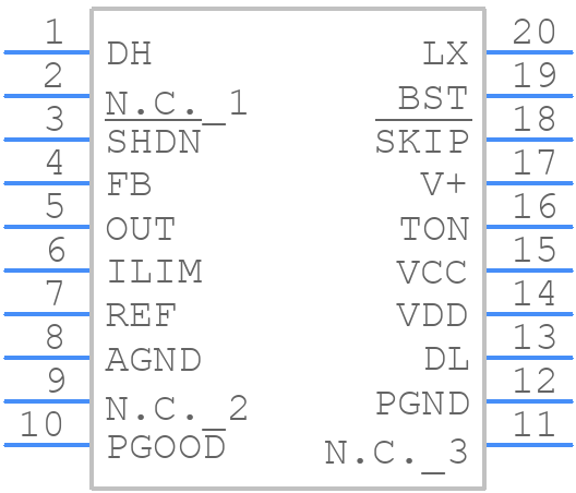 MAX1714AEEP+T - Analog Devices - PCB symbol