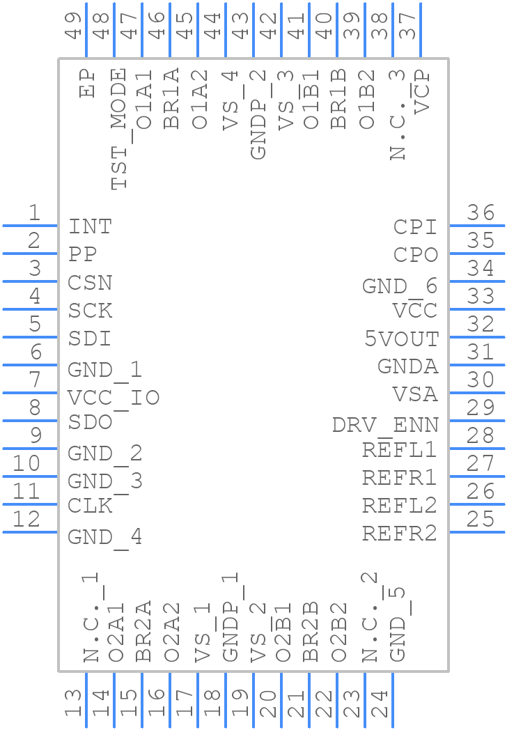 TMC5041-LA - Analog Devices - PCB symbol