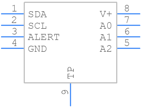 TMP1075DSGT - Texas Instruments - PCB symbol