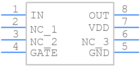LTC4357MPMS8 - Analog Devices - PCB symbol