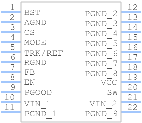 MPQ8633B - Monolithic Power Systems (MPS) - PCB symbol