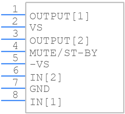 TDA7264 - STMicroelectronics - PCB symbol