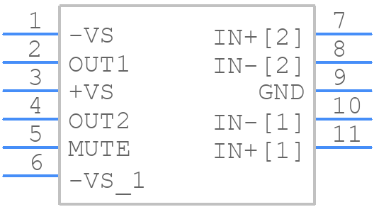 TDA7265 - STMicroelectronics - PCB symbol