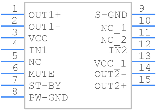 TDA7266 - STMicroelectronics - PCB symbol