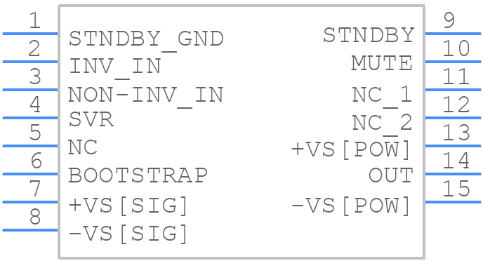TDA7295 - STMicroelectronics - PCB symbol