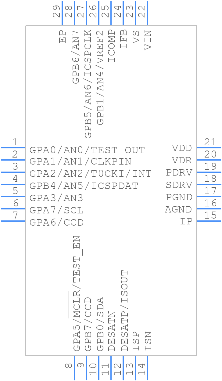 MCP19114T-E/MQ - Microchip - PCB symbol