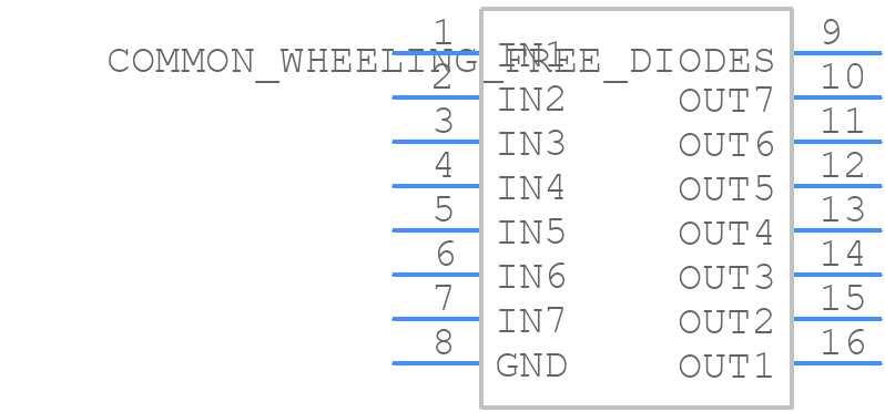 ULN2003A - STMicroelectronics - PCB symbol