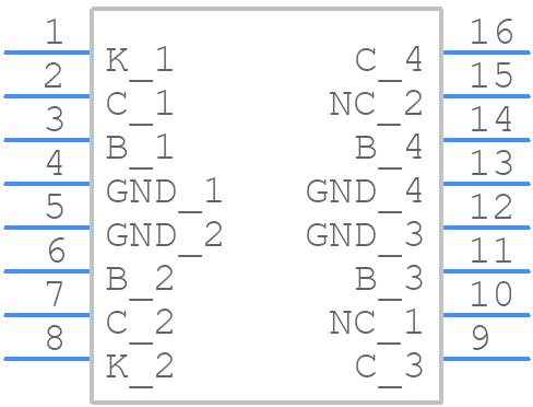 ULN2065B - STMicroelectronics - PCB symbol
