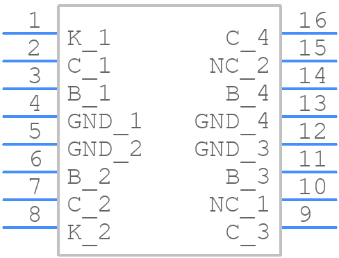 ULN2066B - STMicroelectronics - PCB symbol