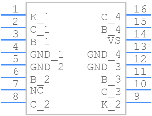 ULN2069B - STMicroelectronics - PCB symbol