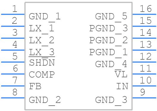 MAX618EEE+T - Analog Devices - PCB symbol