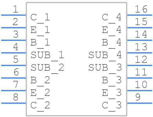 ULN2074B - STMicroelectronics - PCB symbol