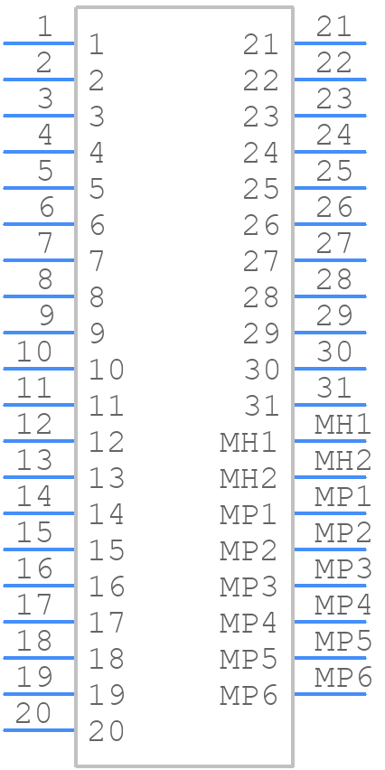 FX15-31S-0.5SV(30) - Hirose - PCB symbol