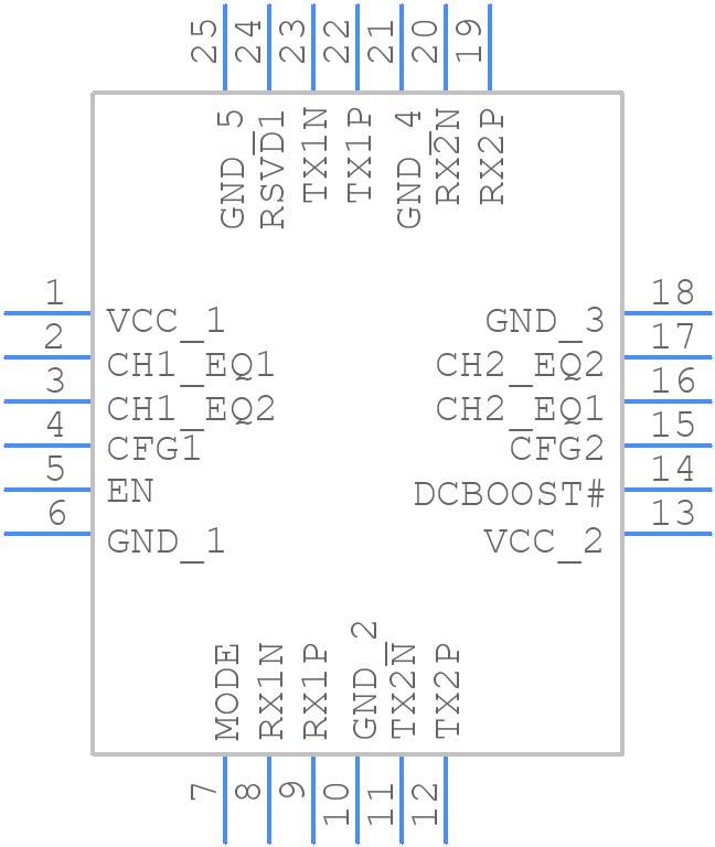 TUSB1002AIRGER - Texas Instruments - PCB symbol